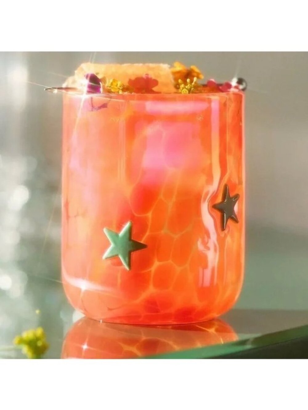 NEW Anthropologie Icon Juice Glass Life Of A Showgirl Star Set of 4 Ltd edition